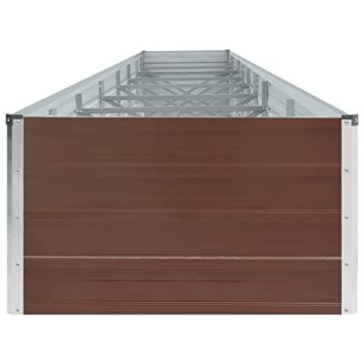 VidaXL Plantenbak verhoogd 600x80x45 cm gegalvaniseerd staal bruin