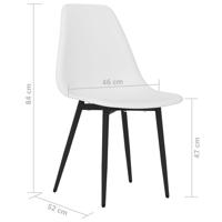 Eetkamerstoelen 4 st PP wit - thumbnail