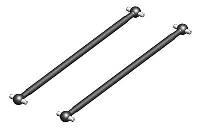 Team Corally - Drive Shaft - Rear - Steel - 2 Pcs (C-00250-070)