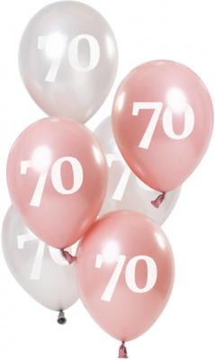 Ballonnen 70 Jaar Glossy Pink (6st)