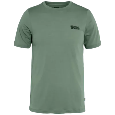 Fjallraven Abisko Wool Logo SS T-shirt Heren Patina Green M