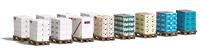 Busch 1812 H0 12 pallets met dozen Bouwpakket - thumbnail