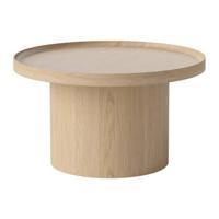 Bolia Plateau Bijzettafel - H 42 x Ø 74 cm - Witgepigmenteerd Gelakt Eiken - thumbnail