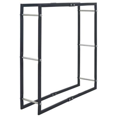 VidaXL Haardhoutrek 100x25x100 cm staal zwart