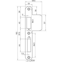 Nemef sluitplaat vpa646/17 RVS rond draairichting 2-4 lange lip - thumbnail