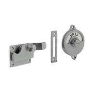 Intersteel WC-overslag met bocht vrij/bezet - chroom mat - thumbnail