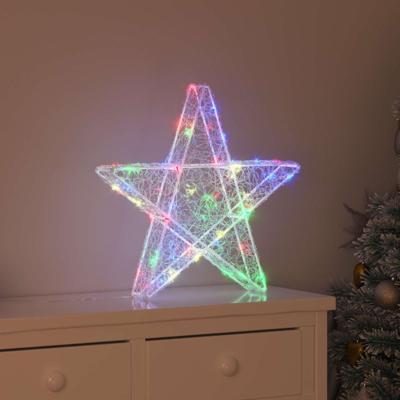 VidaXL 3d ster met 50 led multikleur 55 x 53,5 x 10 cm acryl