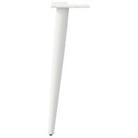 Salontafelpoten conische vorm 4 st 30-31 cm staal wit - thumbnail