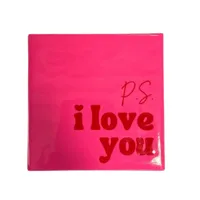 Tegeltje PS I LOVE YOU PINK 10X10X1CM - thumbnail