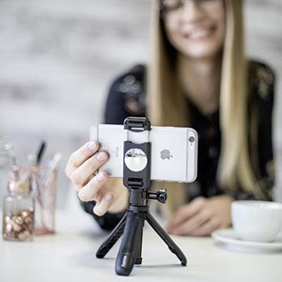 Hama Ministatief 1/4 inch Werkhoogte=10 - 20 cm Zwart Incl. smartphonehouder