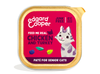 Edgard & Cooper kip en kalkoen paté kat senior natvoer kuipjes 16 x 85gr - thumbnail