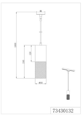 Trio HanglampTosh voor railverlichting - 73430132