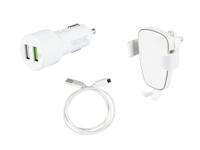 TRONIC Smartphonehouder met Qi-laadfunctie (Wit) - thumbnail