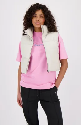 Black Bananas Faux Leather Bodywarmer Dames Lichtgrijs - Maat M - Kleur: Grijs | Soccerfanshop Black Bananas Faux Leather Bodywarmer Dames Lichtgrijs - Maat M - Kleur: Grijs | Soccerfanshop