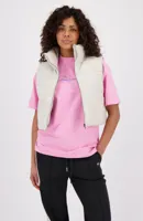 Black Bananas Faux Leather Bodywarmer Dames Lichtgrijs - Maat M - Kleur: Grijs | Soccerfanshop - thumbnail