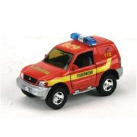 Duitse Pull-Back Brandweerauto met Geluid - thumbnail