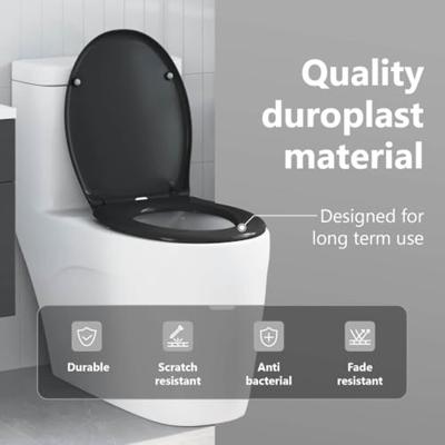VidaXL Toiletzitting zwart 47 x 37 x 4 cm duroplast