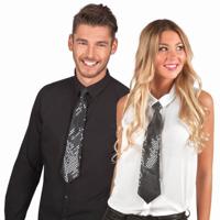 Stropdas zwart pailletten - thumbnail