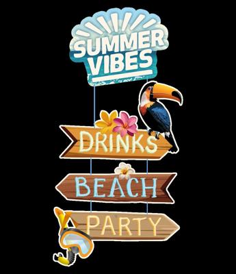 Deur Deco Summer vibes Hawaii Party