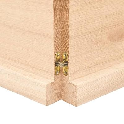 VidaXL Wastafelblad 140x40x(2-4) cm onbehandeld massief hout