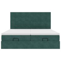 Ottoman bed met matrassen en LED's 180x200cm fluweel - thumbnail