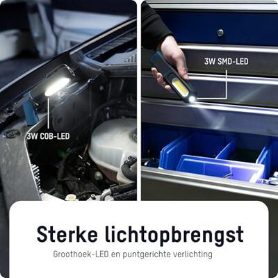Ansmann 1600-0706 Wiederaufladbare Arbeitsleuchte WL350R Werklamp COB LED werkt op een accu 350 lm Ansmann 1600-0706 Wiederaufladbare Arbeitsleuchte WL350R Werklamp COB LED werkt op een accu 350 lm