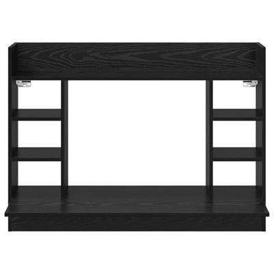 Aan de muur bevestigd bureau Zwart eiken 105 x 48 x 75 cm