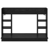 Aan de muur bevestigd bureau Zwart eiken 105 x 48 x 75 cm - thumbnail
