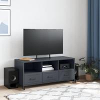 Tv-meubel 100,5x39x43,5 cm staal antracietkleurig - thumbnail