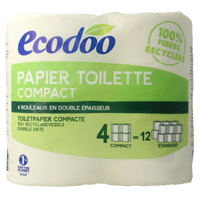 Ecodoo Toiletpapier compact ecologisch bio 4 Stuks Ecodoo Toiletpapier compact ecologisch bio 4 Stuks