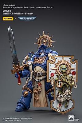 Warhammer 40k Action Figure 1/18 Ultramarines Primaris Captain with Relic Shield and Power Sword 12 cm - thumbnail