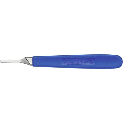Mesgreep 140 mm Nikkel, Kunststof Blauw 1 stuk(s)