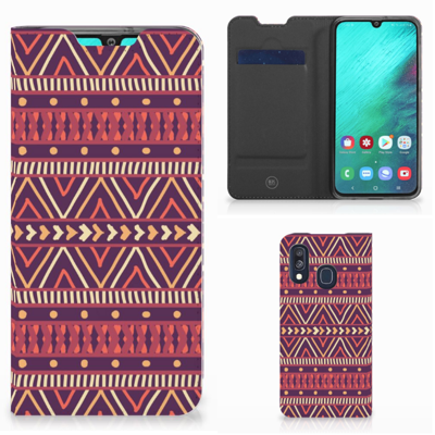 Samsung Galaxy A40 | Hoesje met Magneet | Aztec Paars