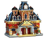 Kerstfiguur Main terminal train station with 4.5v adaptor LEMAX - Lemax - thumbnail