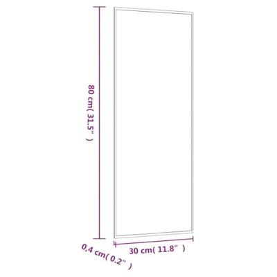 VidaXL Wandspiegel 30x80 cm rechthoekig glas