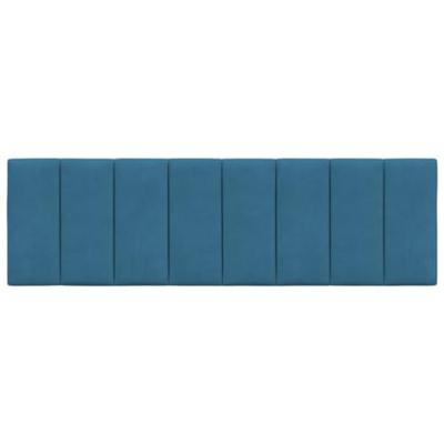 Hoofdbordkussen 160 cm fluweel blauw
