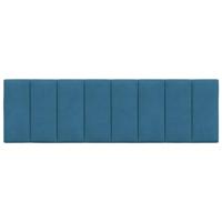 Hoofdbordkussen 160 cm fluweel blauw - thumbnail