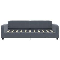 Slaapbank 90x190 cm fluweel donkergrijs - thumbnail