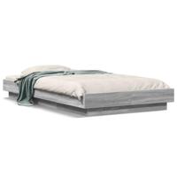 Bedframe bewerkt hout grijs sonoma eikenkleurig 90x190 cm - thumbnail