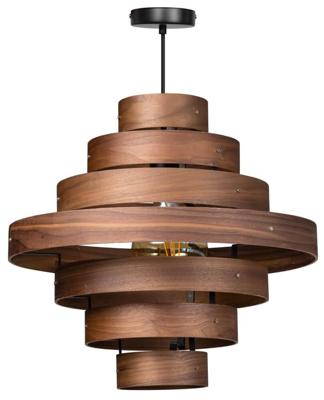 ETH Stoere hanglampWalnut 7-rings houtbruin - 05-HL4453-77