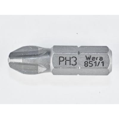 Wera 851/1 Z Bits Phillips, PH 3 x 25 mm - 1 stuk(s) - 05072074001 Wera 851/1 Z Bits Phillips, PH 3 x 25 mm - 1 stuk(s) - 05072074001