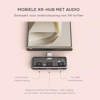 Satechi mobiele XR hub met 3.5mm audio - Space Gray - thumbnail