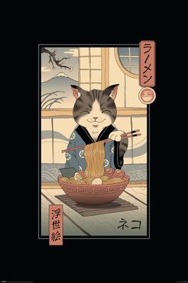 Poster Vincent Trinidad - Neko Ramen Ukiyoe 61x91,5cm Poster Vincent Trinidad - Neko Ramen Ukiyoe 61x91,5cm