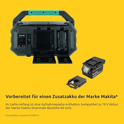 TechniSat VIOLA 231 OD Bouwradio DAB+, VHF (FM) DAB+, FM, Bluetooth Spatwaterbestendig Zwart