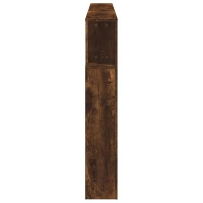 Hoofdeinde met LED 200x18,5x103,5 cm bewerkt hout gerookt eiken