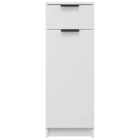 Badkamerkast 32x34x90 cm bewerkt hout wit - thumbnail