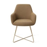 Jesper Home Hiroo eetkamerstoel Willow cross gold - thumbnail
