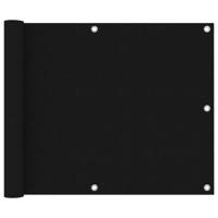 VidaXL Balkonscherm 75x600 cm oxford stof zwart - thumbnail