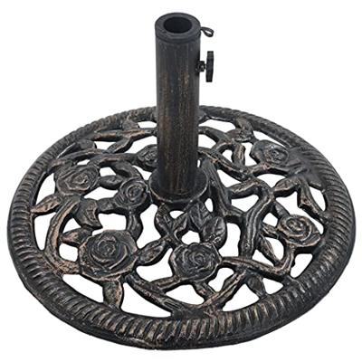 VidaXL Parasolvoet 12 kg 48 cm gietijzer bronskleurig - thumbnail