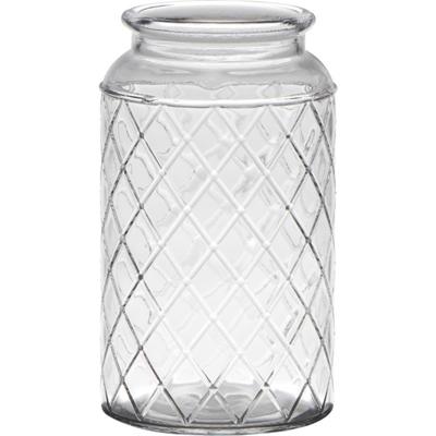 Hakbijl Glass Brussel vaas glas met motief ø10xh18cm